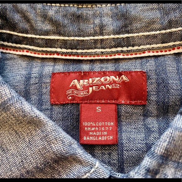 Arizona Jeans Button Down Shirt - Men’s Small - Picture 4 of 8